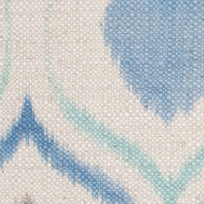 Spanish Blue/Gray Ikat-Like Geometric Woven - Detail