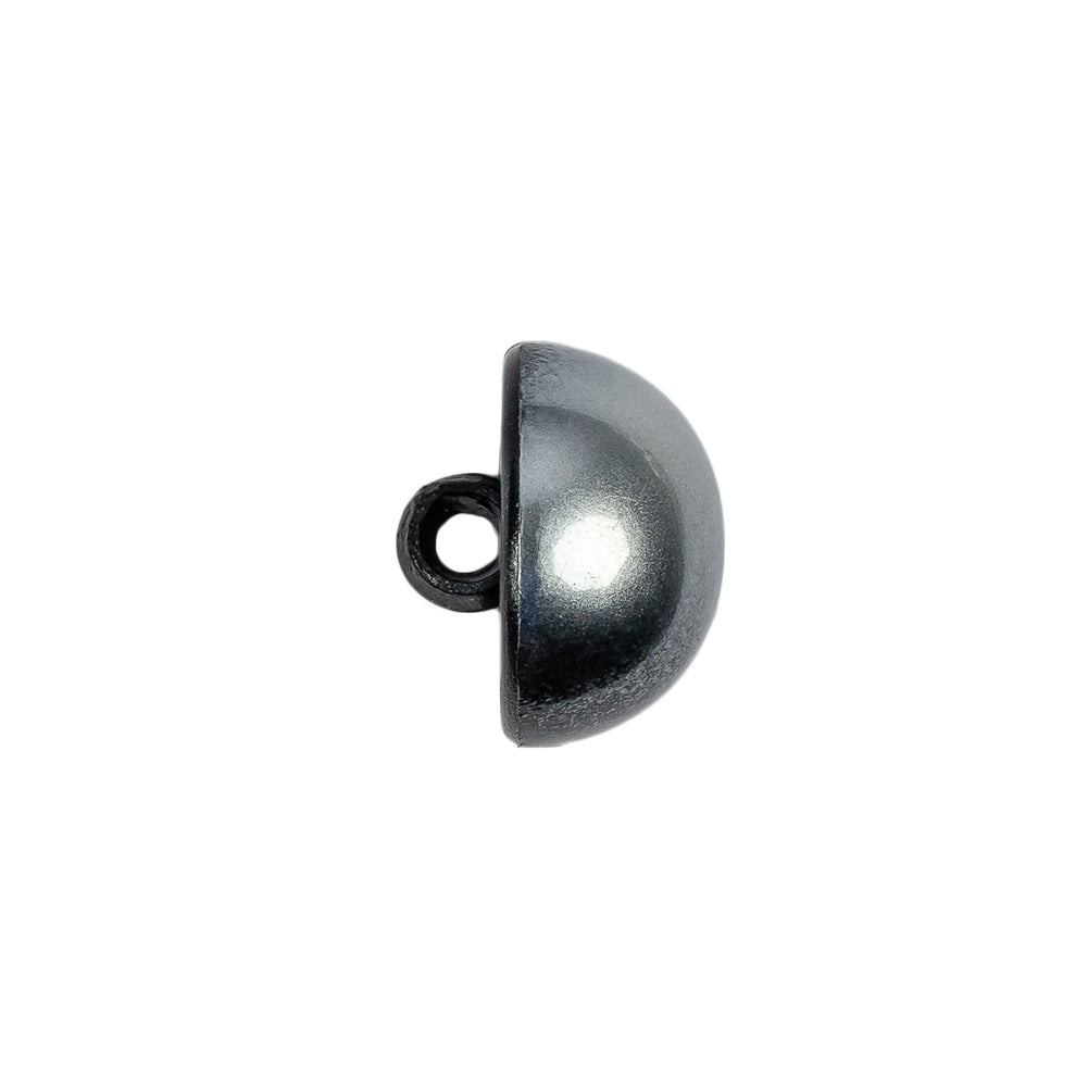 Metallic Silver Button - 24L/15mm - Folded
