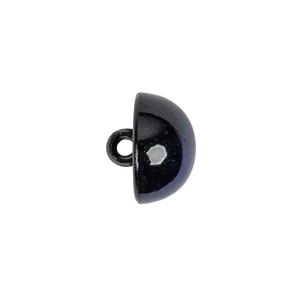 Metallic Navy Blue Button - 24L/15mm Folded