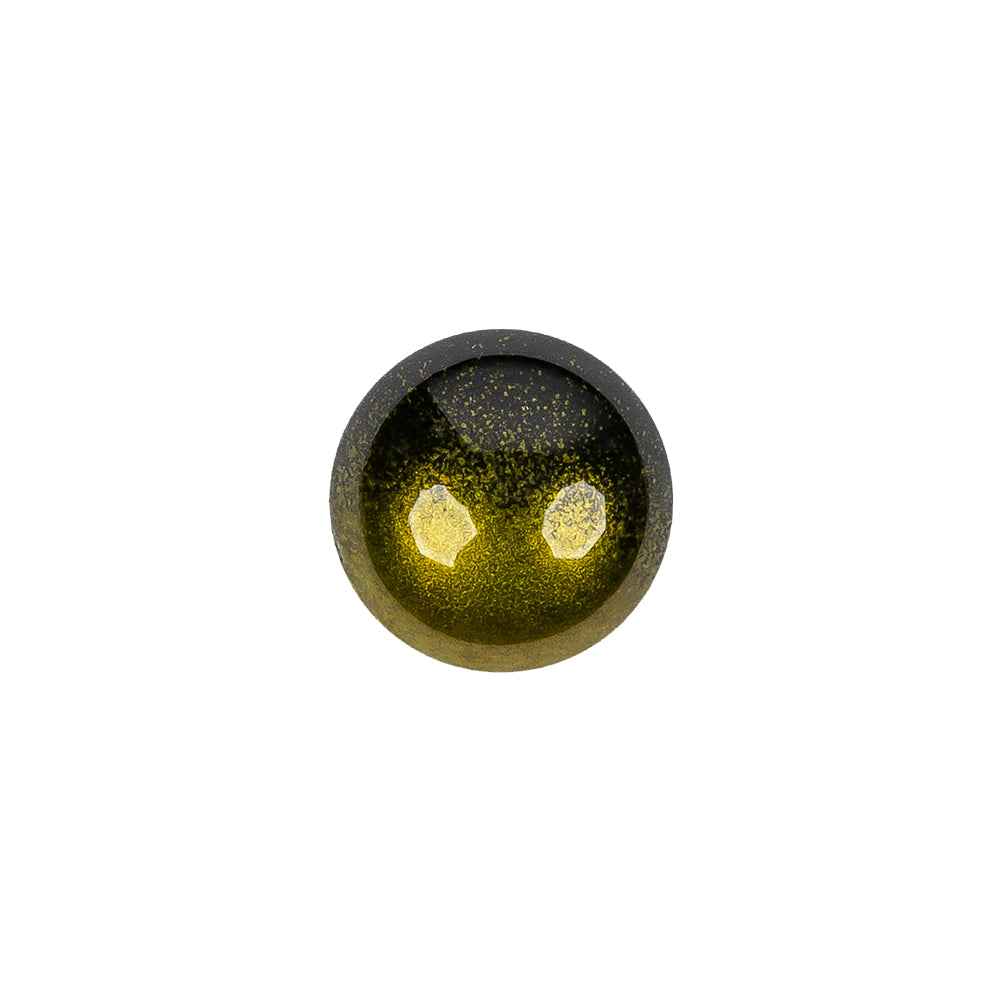 Italian Metallic Yellow Shank Back Button - 20L/12.5mm