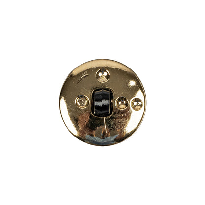 Black/Gold Rhinestone Button - 28L/18mm - Detail