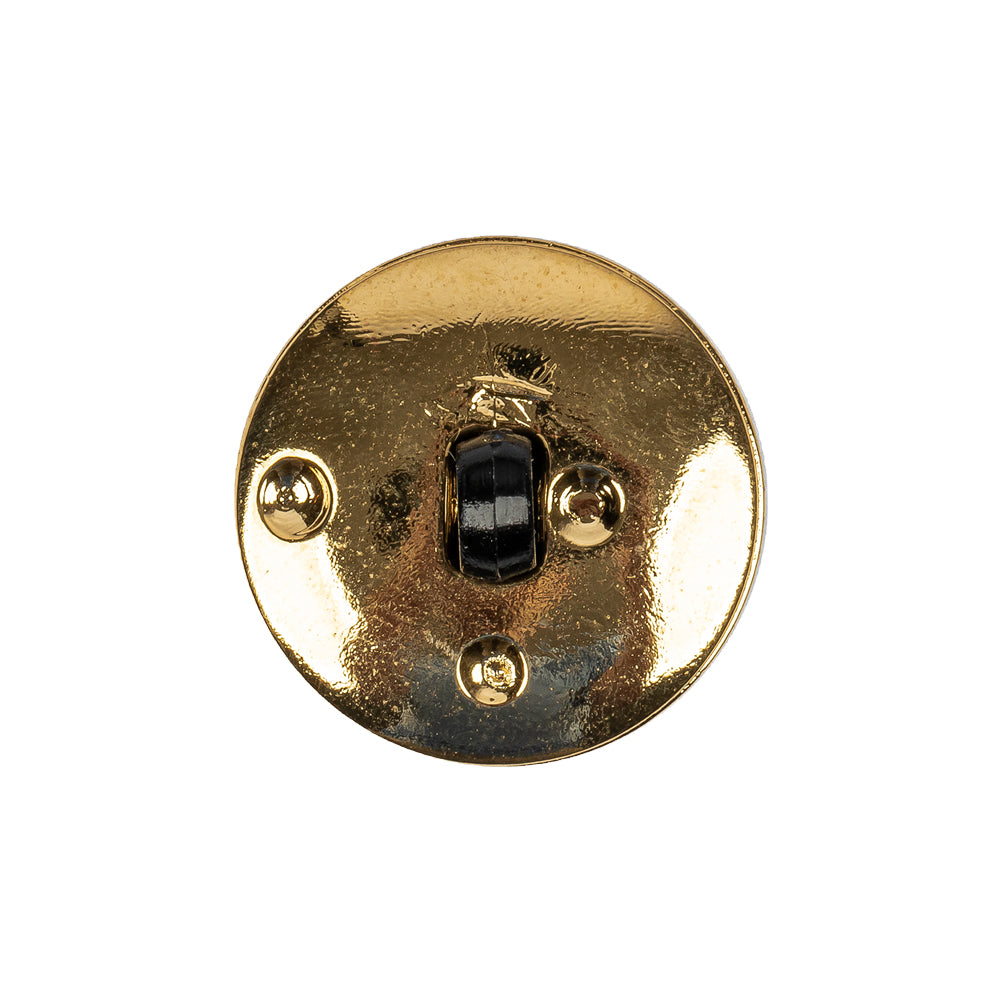 Black/Gold Rhinestone Button - 36L/23mm - Detail