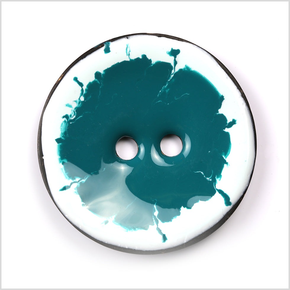 Teal Coconut Button - 80L/50.8mm