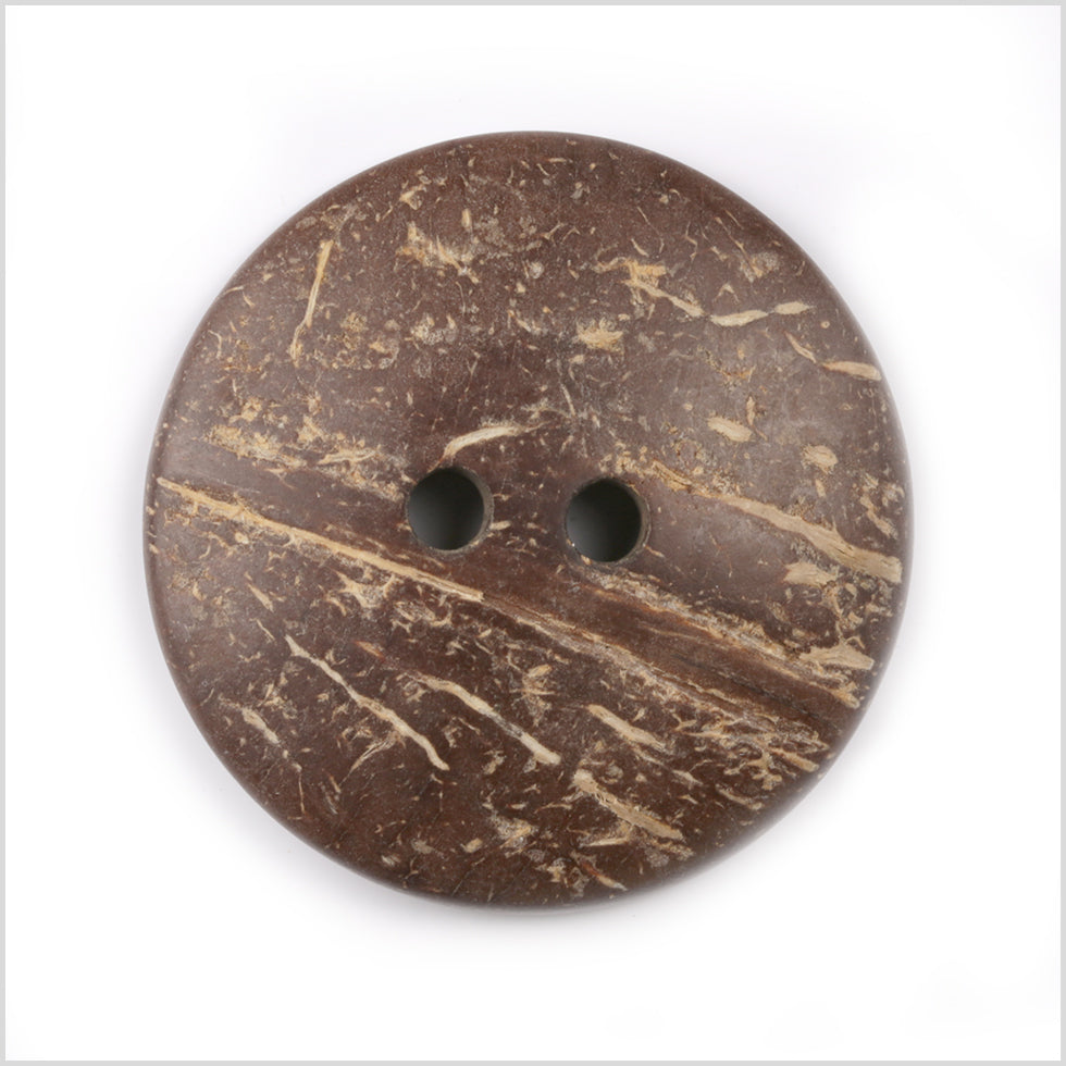 Brown 2-Hole Coconut Button - 40L/25.5mm Detail
