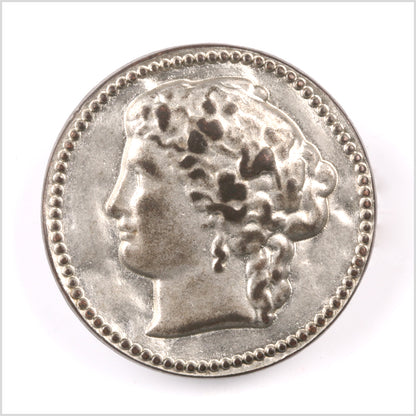 Silver Coin Metal Shank Back Button - 32L/20mm