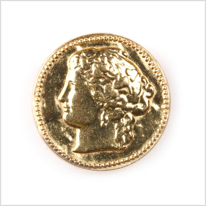 Gold Metal Button - 44L/28mm