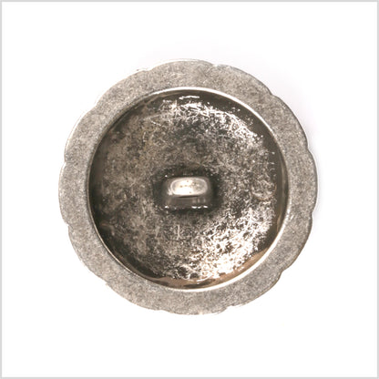 Beige/Black Metal Coat Crest Button - 44L/28mm - Detail