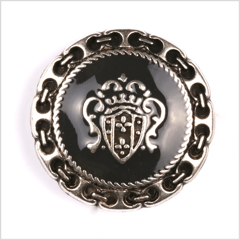 Silver Metal Blazer Crest Button - 24L/15mm