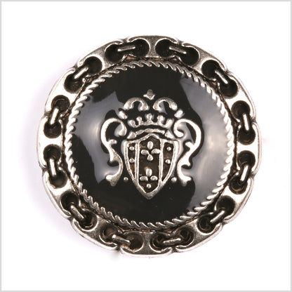 Silver Metal Blazer Crest Button - 24L/15mm