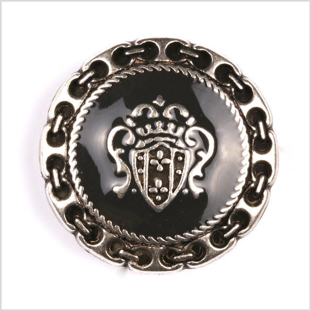 Silver Metal Blazer Crest Button - 24L/15mm