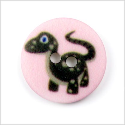 Pink Kids Dinosaur Button - 24L/15mm