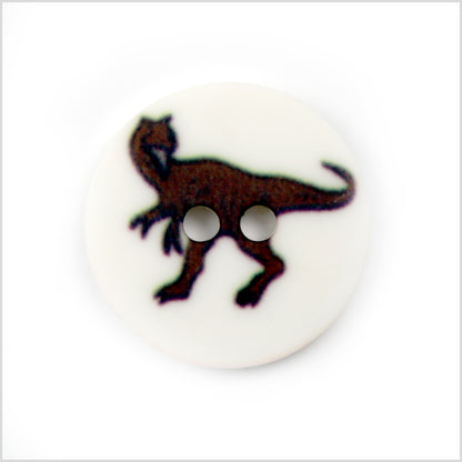 White Kids T-Rex Button - 24L/15mm