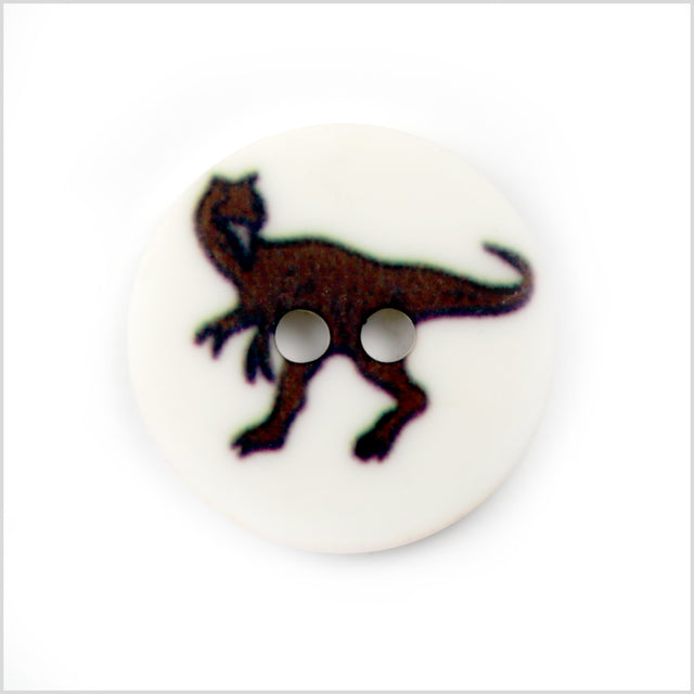 White Kids T-Rex Button - 24L/15mm