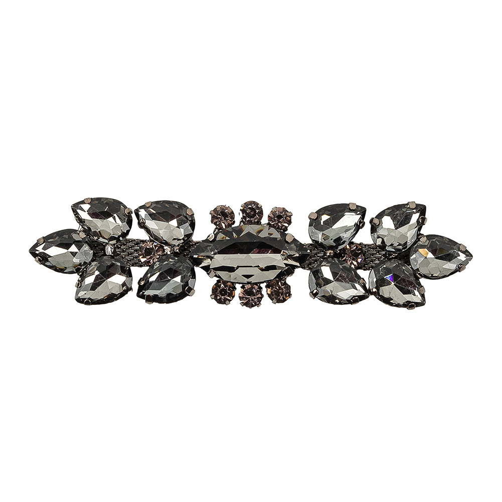 Gunmetal Sew-on Applique -  4 x 0.875