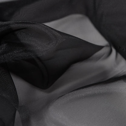 Black 2-Ply Polyester Organza - Full