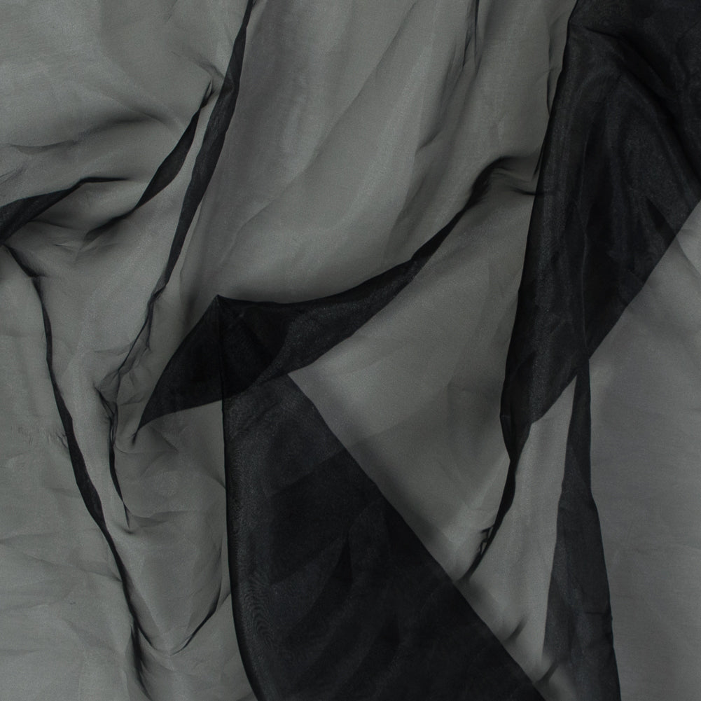 Black 2-Ply Polyester Organza