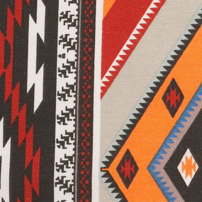 Spanish Multicolor Geometric Cotton-Polyester Print Detail