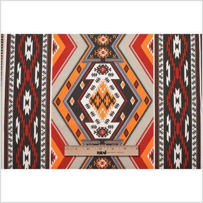 Spanish Multicolor Geometric Cotton-Polyester Print Full