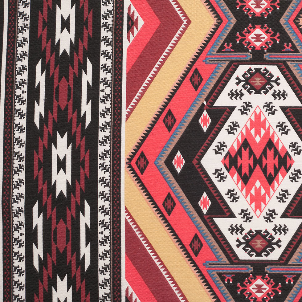 Spanish Multicolor Geometric Cotton-Polyester Print