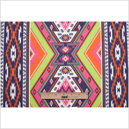 Spanish Multicolor Geometric Cotton-Polyester Print - Full
