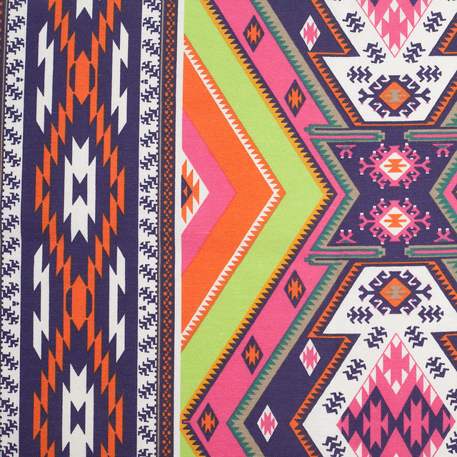 Spanish Multicolor Geometric Cotton-Polyester Print