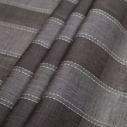 Spanish Gris Sheer Striped Polyester Woven Folded