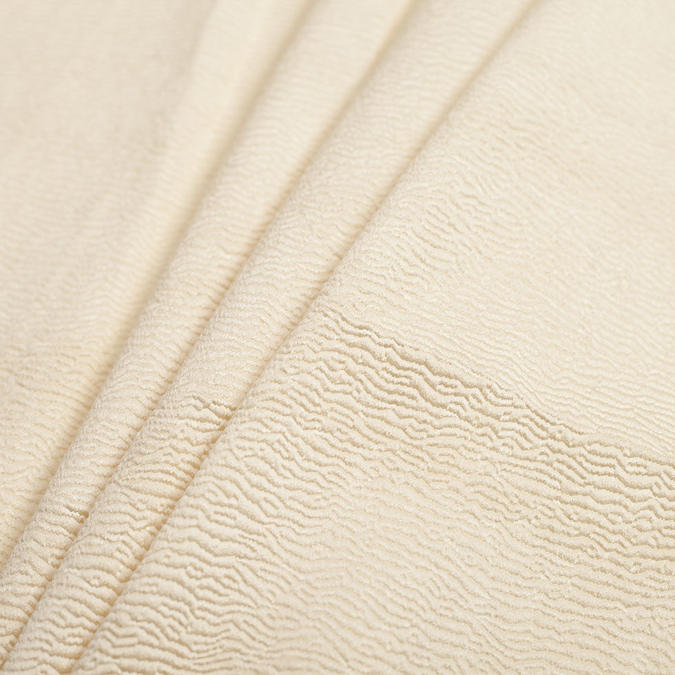 Turkish Yellow Textured Polyester Brocade - Folded