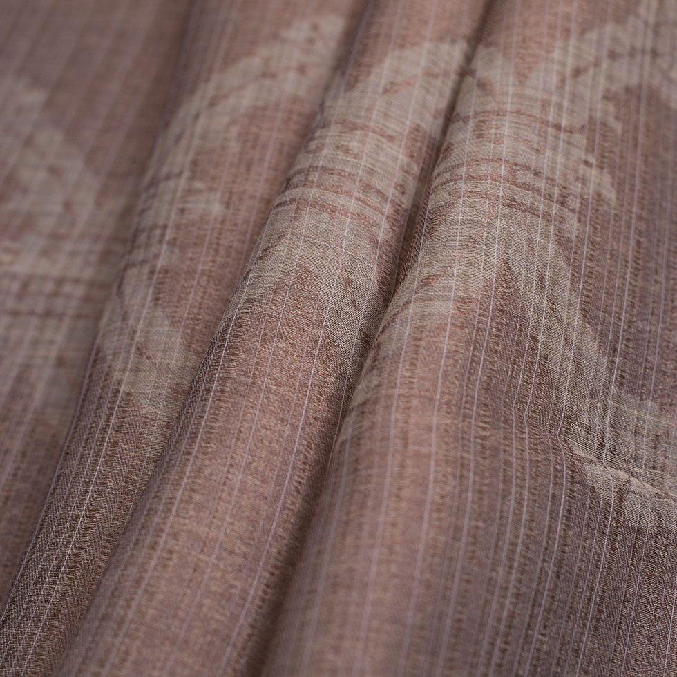 Turkish Metallic Espresso Sheer Polyester Woven - Folded