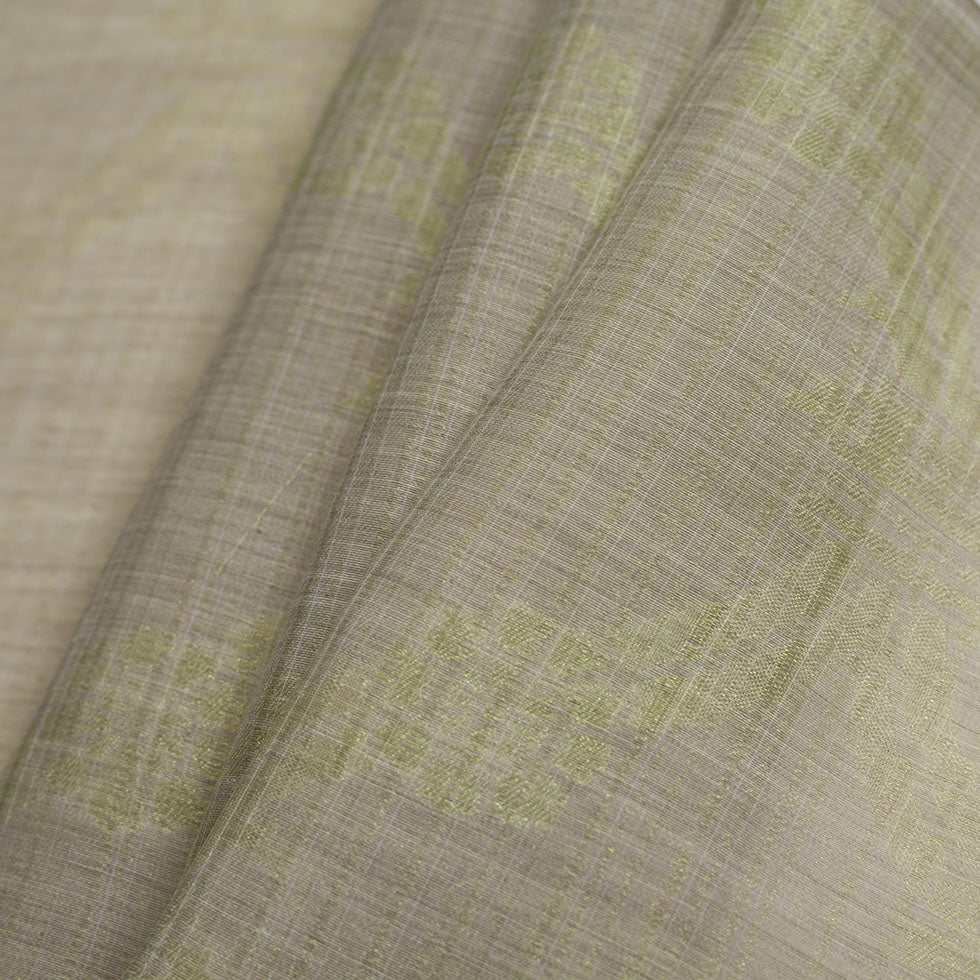 Turkish Metallic Green Sheer Polyester Woven - Folded