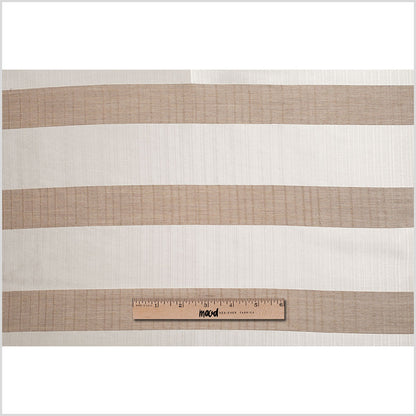Turkish Striped Pearl/Beige Polyester Woven - Full