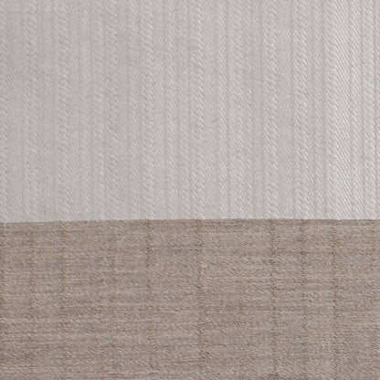 Striped Silver Polyester Woven Detail