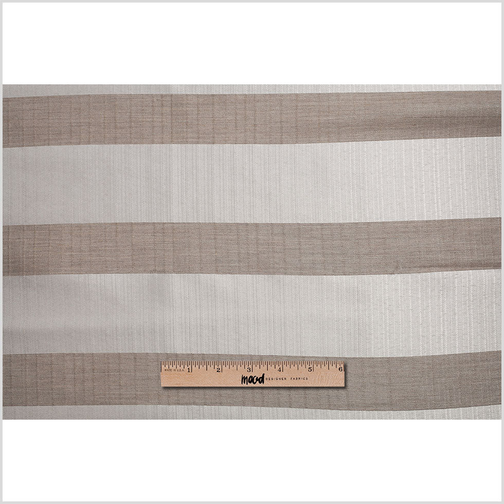 Striped Silver Polyester Woven Full