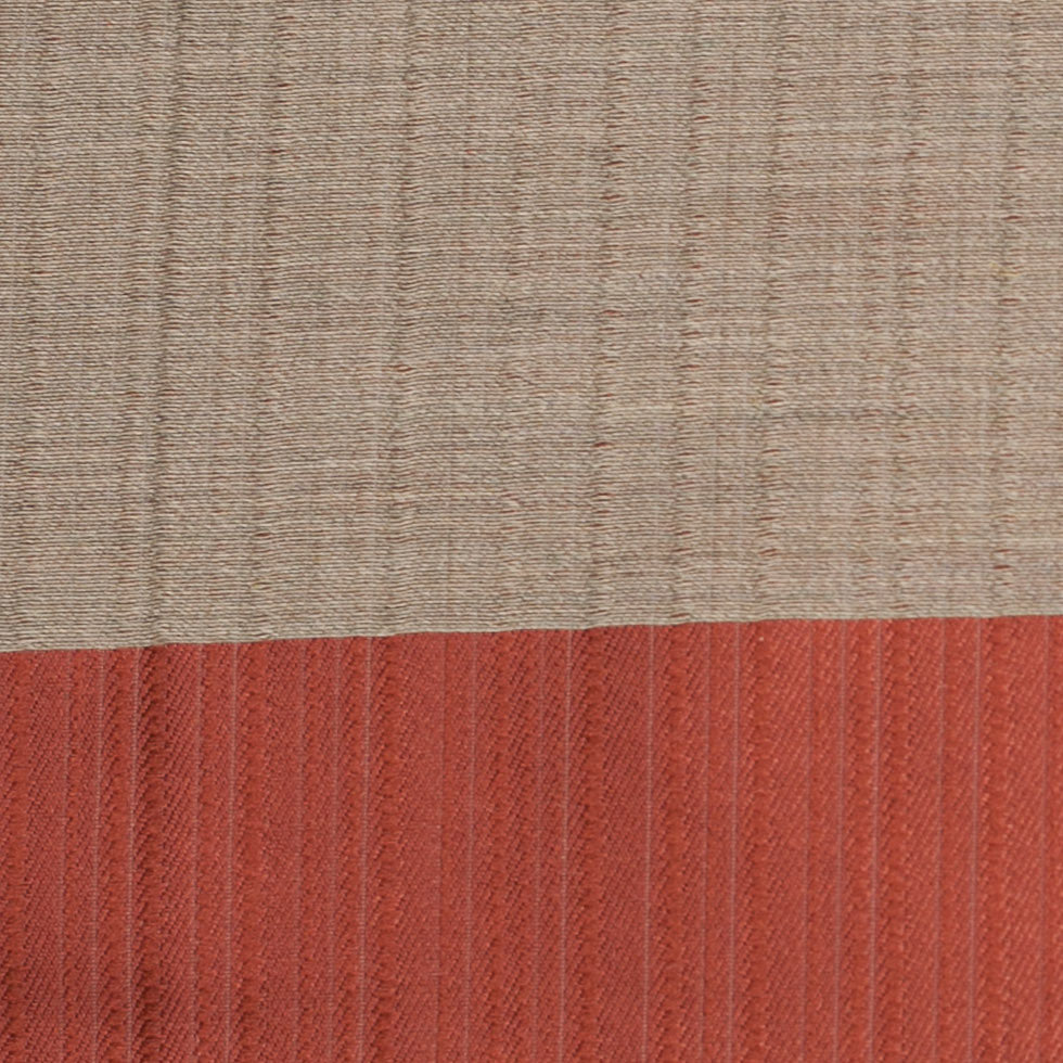 Turkish Striped Rust Polyester Woven - Detail