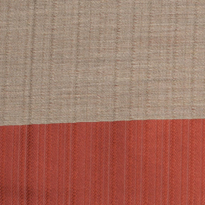 Turkish Striped Rust Polyester Woven - Detail