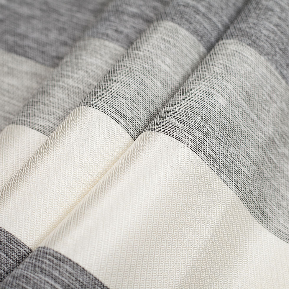 Turkish Linen/Brown Striped Polyester Woven - Folded