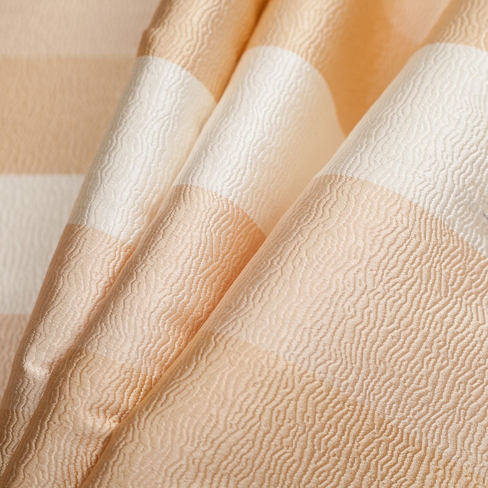 Pearl Striped Polyester Brocade Folded