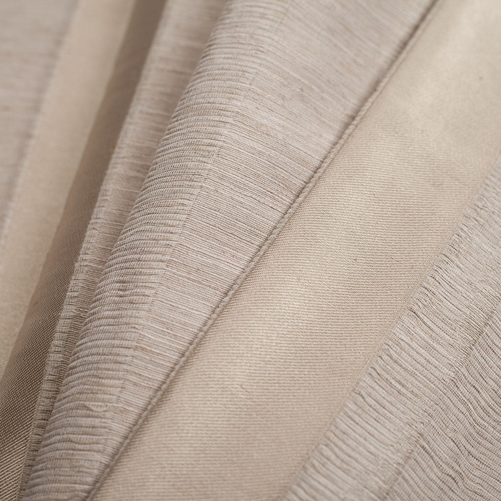 Turkish Gold/Linen Stiped Polyester Woven - Folded