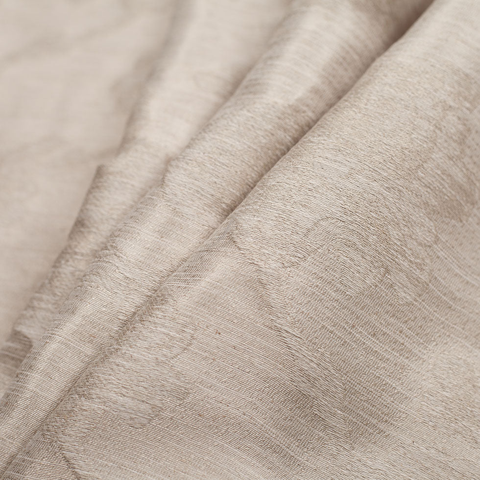 Metallic Gold/Linen Floral Polyester Brocade Folded