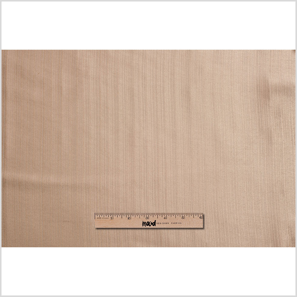 Turkish Striped Mocha Polyester Satin - Full