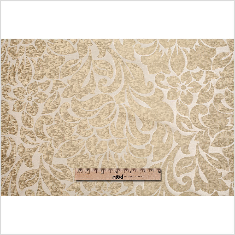 Turkish Victorian Gold Floral Polyester Jacquard - Full