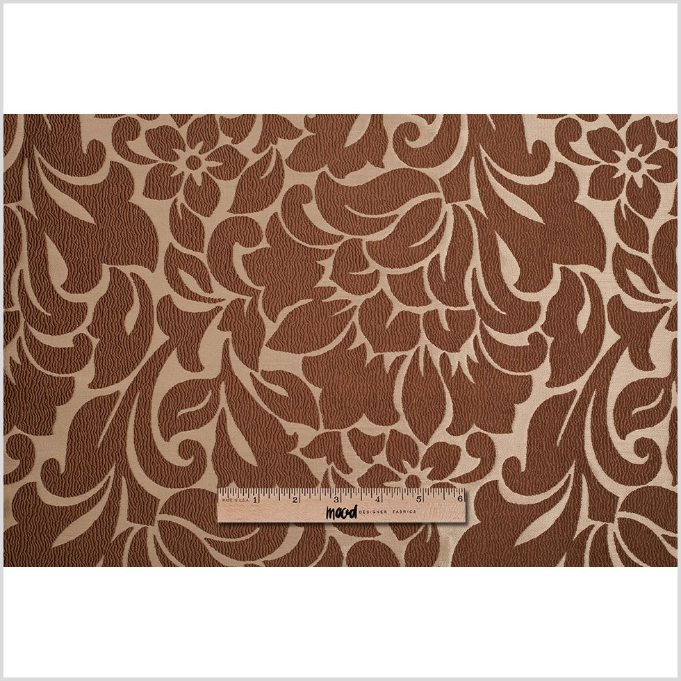 Turkish Cream Floral Polyester Jacquard - Full