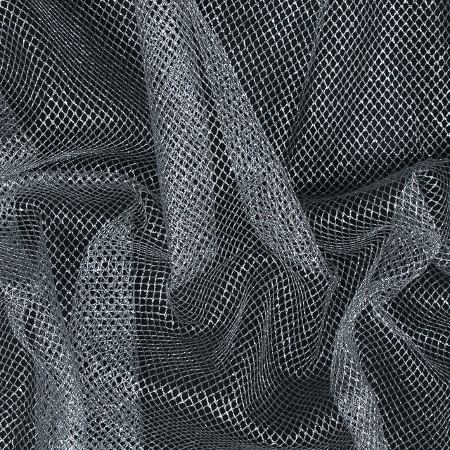 Metallic Silver Diamond Netting