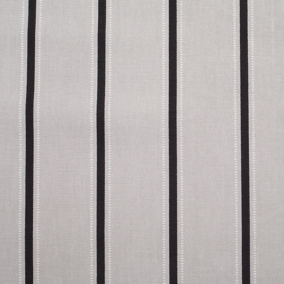 Slate Striped Cotton Canvas