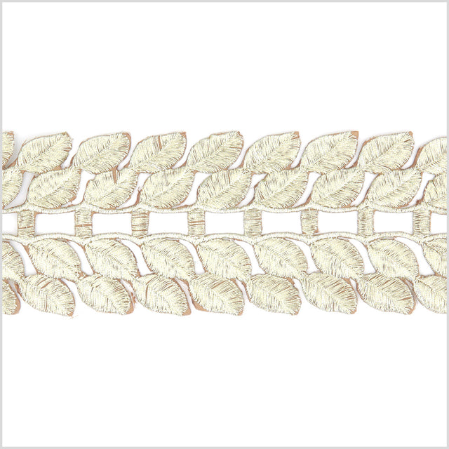 2.75 Metallic Gold Leafy Trim