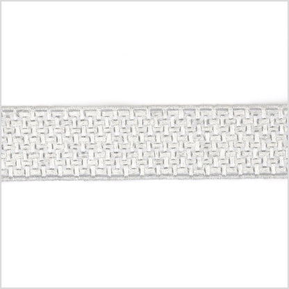 1.5 Metallic Silver Woven Trim