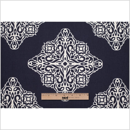 Midnight Blue Light-Weight Printed Cotton Woven - Full