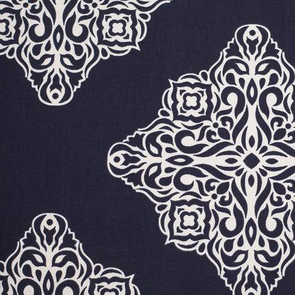Midnight Blue Light-Weight Printed Cotton Woven