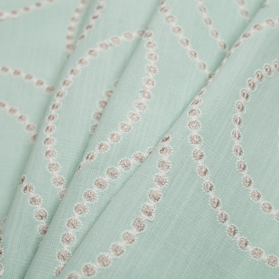 Opal Embroidered Circles Polyester Woven - Folded