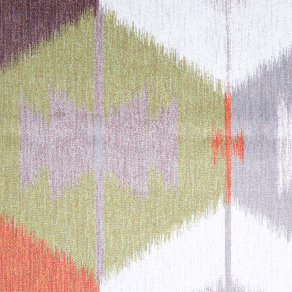 Turkish Orange Ikat Geometric Upholstery Velvet