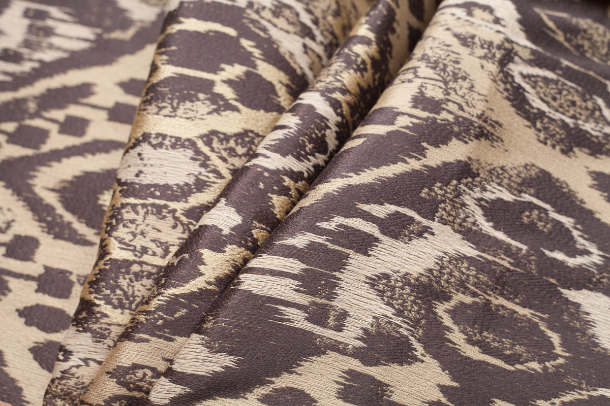 Gold Ikat Polyester Woven Folded